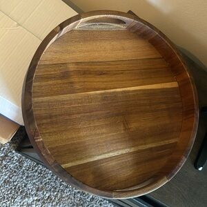 Acacia wooden serving tray 16 inch